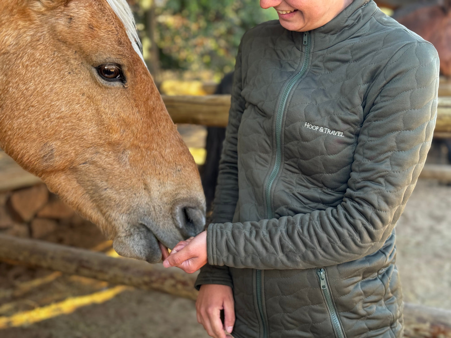 leichte Reitjacke in Forest Green | Hoof & Travel